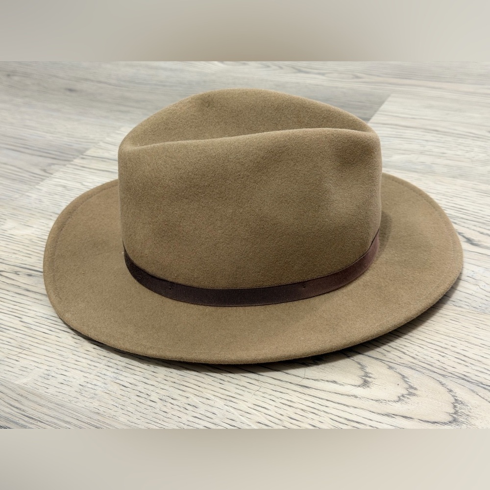 Country Gentlemen Light Brown Fedora 100% Wool Lite Felt Size M - Never Worn - Picture 3 of 11